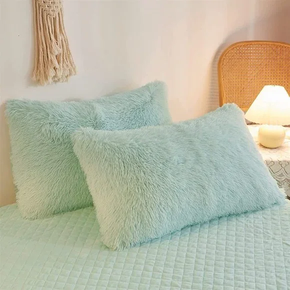 - New Luxury Faux Fur Duvet Cover,Cute Plush Comforter Set (1 Faux Fur Duv… - Picture 2 of 14